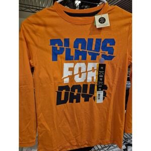 Boys George Long Sleeve Shirt Top‎ Size M 7/8 Orange T-shirt NWT